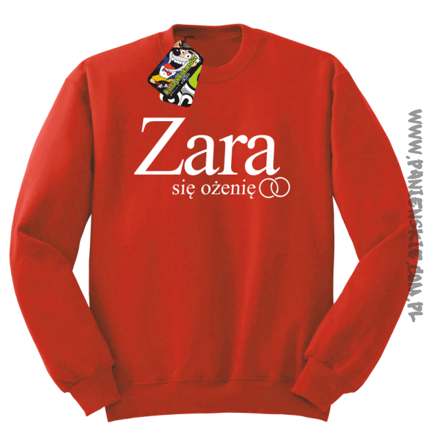 ZARA się ożenię -bluza standard czerwona
