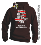 Wódka - Koledzy - Imprezy - Dziewczyny - Piwo - Mój ostatni Wieczór Wolności - bluza męska brązowa