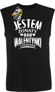 Jestem żonaty mam Walentynki codziennie - Bezrękawnik męski 