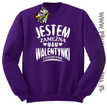 Jestem zamężna mam Walentynki codziennie - Bluza męska standard bez kaptura fiolet 