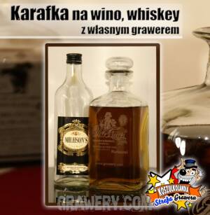 Karafka na wino - whiskey poj. 1,1 l z własnym grawerem