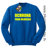 OCHRONA Pana Młodego - bluza męska bez kaptura niebieska