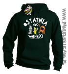 Ostatnia Noc Wolności z kumplami Funny Cartoons - Bluza męska z kapturem butelkowa 