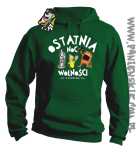 Ostatnia Noc Wolności z kumplami Funny Cartoons - Bluza męska z kapturem zielona 