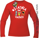 Ostatnia Noc Wolności z kumplami Funny Cartoons - Longsleeve męski czerwony 