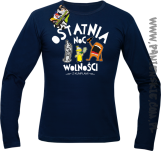 Ostatnia Noc Wolności z kumplami Funny Cartoons - Longsleeve męski granat