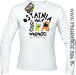 Ostatnia Noc Wolności z kumplami Funny Cartoons - Longsleeve męski biały 