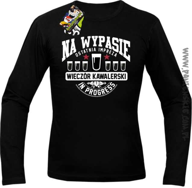 Na wypasie ostatnia impreza Wieczór Kawalerski in progress - Longsleeve męski czarny 