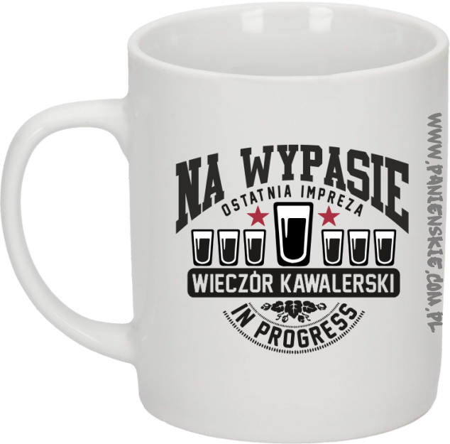 Na wypasie ostatnia impreza Wieczór Kawalerski in progress - Kubek ceramiczny biały 